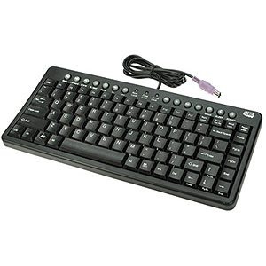 Adesso Mini Keyboard Black, PS2 - Adesso