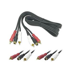 25ft. S-Video / RCA Audio Patch Cable ZT1283375 - Ziotek