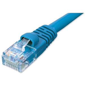 2ft CAT5e Network Patch Cable W/ Boot, Blue ZT1195314 - Ziotek