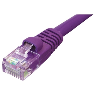 1ft CAT5e Network Patch Cable W/ Boot, Purple ZT1195335 - Ziotek