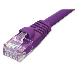 25ft CAT5e Network Patch Cable W/ Boot, Purple ZT1195342 - Ziotek