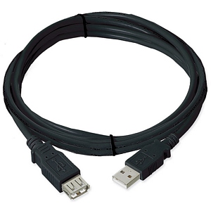 6ft. USB 2.0 Cable, Type A Male To Female Extension, Black ZT1311034 - Ziotek