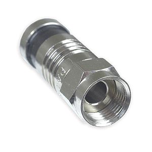 RG6 Tri-F Connector Male Black - Universal
