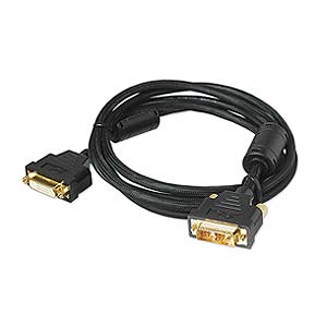 DVI-D M/F Cable, Single Link, 13ft - Ziotek