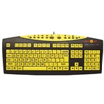 Large Print USB Keyboard Black With Yellow Keys YKB-LP-YUSB - Keys u see
