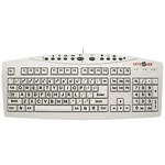 Large Print USB Keyboard White With Black Keys YKB-LPI-USB - Keys u see