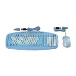 Mini Keyboard And Mouse For Kids, Blue, PS2 - A4tech