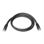 CAT6 Mesh Wrapped Patch Cable, 3ft, Black - Ziotek