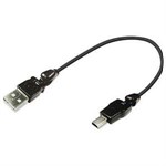 3d AM/Mini 5 Pin M USB 2.0 Cable, 20cm, Black - Ziotek
