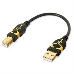 7.5 In. USB Shortys Cable Type A Male To Type B Male ZT1310939 - Ziotek