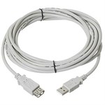 Ziotek USB 2.0 Cable A Male To A Female, Beige, 15ft - Ziotek