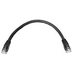 CAT6 Mesh Wrapped Patch Cable, 1ft, Black - Ziotek