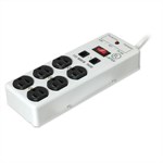 6 Outlet Metal Surge Protector And Fax / Modem ZT1120190 - Ziotek