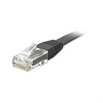 CAT5e Ethernet Flat Cable, W/ Boot 3ft, Black - Ziotek
