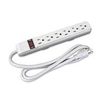 6-Outlet Vertical Plastic Power Strip 4ft. Cable ZT1120145 - Ziotek