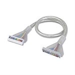 Clear Round Floppy Drive Cable, 18in, 2 Conn. - Ziotek