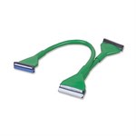Round Ata133 IDE 40pin, 3 Conn, 18in, Green - Ziotek
