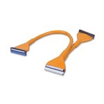 Round Ata133 IDE 40pin, 3 Conn, 18in, Orange - Ziotek
