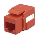 CAT6 RJ45 Keystone Jack 180d Red ZT1800346 - Ziotek