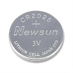 Coin Cell Lithium, 3v, Cr2025, 5 Pack - Newsun