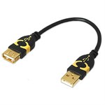 USB 2.0 Extension Cable, A Male To A Female, 7.5in - Ziotek