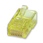 RJ45 Cat5 / 5e Stranded Plug Connector, Yellow, 50 Pack ZT1800676 - Ziotek