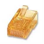 RJ45 Cat5 / 5e Stranded Plug Connectors, Orange, 50 Pack ZT1800681 - Ziotek