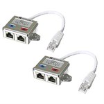 Network Pair Splitters, 10/100, Shielded, 2-pack - IC Network