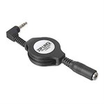 4ft. Retractable 3.5mm Stereo Extension Cable Male To Female ZIP-AUDIO-CD4 - Zip linq
