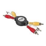 Retractable Audio/video Cable, M/M, 4' - Zip linq