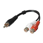 6in. RCA Male To RCA Female Y Splitter Cable - Universal