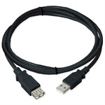 3ft. USB 2.0 Type A Male To Female Extension USB Cable, Black ZT1311033 - Ziotek