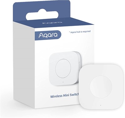 Wireless Mini Switch, Requires AQARA HUB, Zigbee Connection, Versatile 3-Way Control Button for Smart Home Devices, Compatible with Apple HomeKit, Works with IFTTT - Aqara