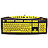 Large Print USB Keyboard Black With Yellow Keys YKB-LP-YUSB