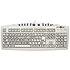 Large Print USB Keyboard White With Black Keys YKB-LPI-USB