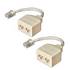 Network Pair Splitter 10BaseT Cat5, 2 Pack 68TA-C501-M2F