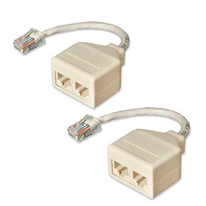 Network Pair Splitter 10BaseT Cat5, 2 Pack 68TA-C501-M2F - IC Network