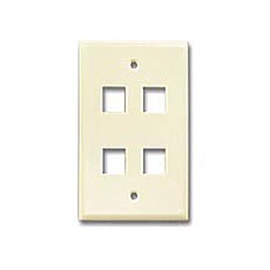 4 Hole Keystone Faceplate, Beige ZT1800265 - Ziotek