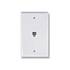 RJ11 1 Jack Wall Plate, White ZT1800380