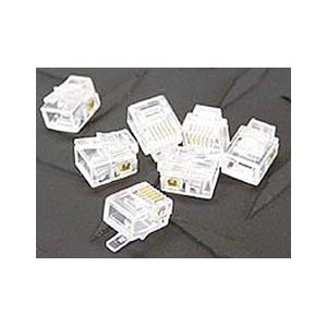 RJ12 6P6C Modular Plug Connectors, Clear, 100 Pack - Universal