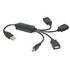 3 Port Hi-Speed 480mbps USB Hub Plus Mini 5-Pin Male, Black ZT1040518