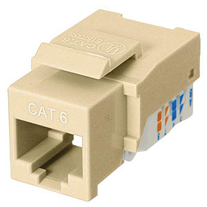 CAT6 RJ45 Keystone Jack Tool-Free Beige ZT1800324 - Ziotek