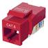 CAT6 Network (RJ45) Keystone Jack, Tool-Free, Red ZT1800325