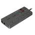 8 Outlet Pro Surge With Rotating Plug, 15ft, Black ZT1120176