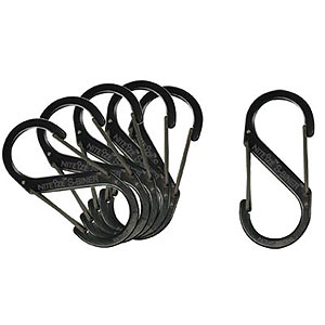 S-biner Clips Size #4 Black 6 Pack SB4-03-01 - Nite Ize