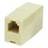 RJ25 Telephone Line Coupler, 6P6C, Reverse, Ivory