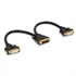 1ft. DVI-D Dual Link Male To DVI-D Female X 2 Split Cable, Beige