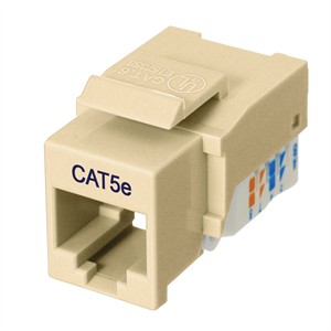 RJ45 Cat5 / 5e Keystone Jack, Tool Free, Ivory ZT1800319 - Ziotek