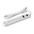 7 Outlet Plastic Power Strip 6ft, White ZT1120100