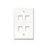4 Hole Keystone Faceplate, White ZT1800235